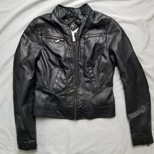 Black faux leather jacket